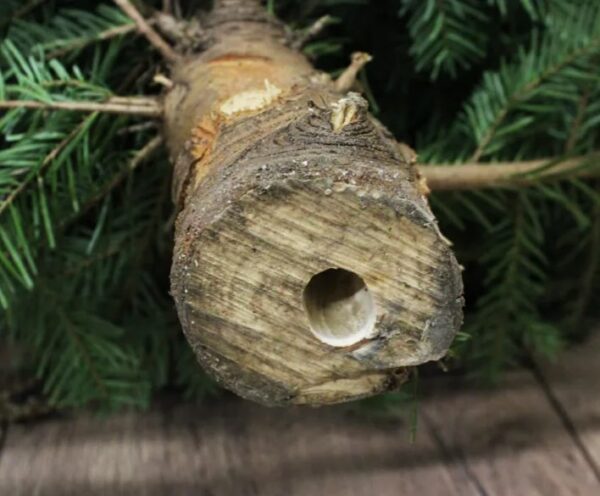 Boorgat t.b.v. een kerstboomstandaard